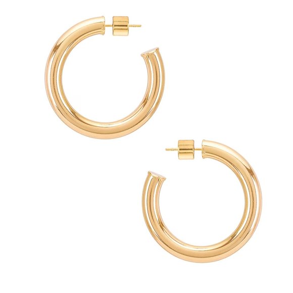 NATALIE B JEWELRY Adina Hoop in Gold - Picture 1 of 6